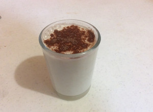 Una foto de Batido de guayaba y mazapán