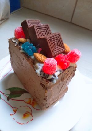 Una foto de Pastel con chocolate