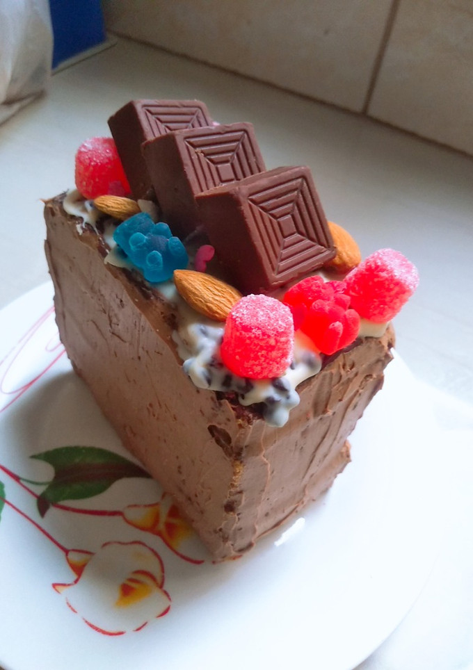 Una foto de Pastel con chocolate