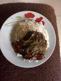 Rice and ofeakwu with dodo