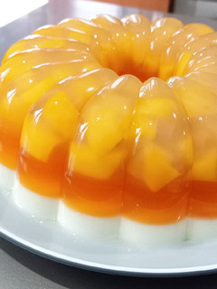Foto resep Puding Buah Mangga lapis Susu Vanilla