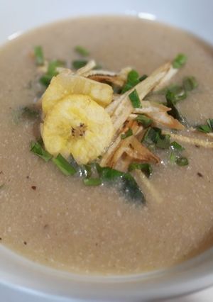 Una foto de Crema de plátano a lo Bendecido