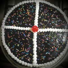 A picture of Double chocolate cake.