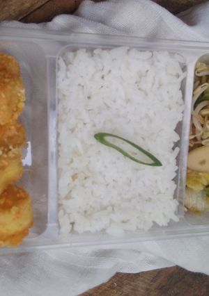 Foto resep Bekal 🍚 Nugget Tahu Oseng Sawi Putih Kecambah