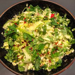 A picture of Thai cucumber salad with sour chili dressing.