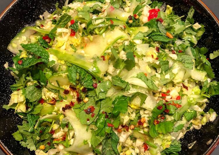 Thai cucumber salad with sour chili dressing