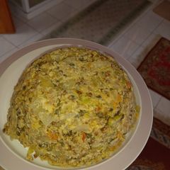 Bonduelle Cereali with Eggs, Vegan Cheese and Onions A picture of Bonduelle Cereali with Eggs, Vegan Cheese and Onions.