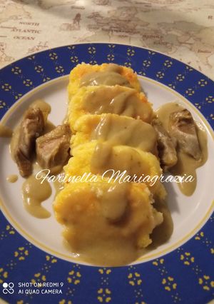 Foto di Gnocchi alla romana con crema ai carciofi bio 👩‍🍳👩‍🍳