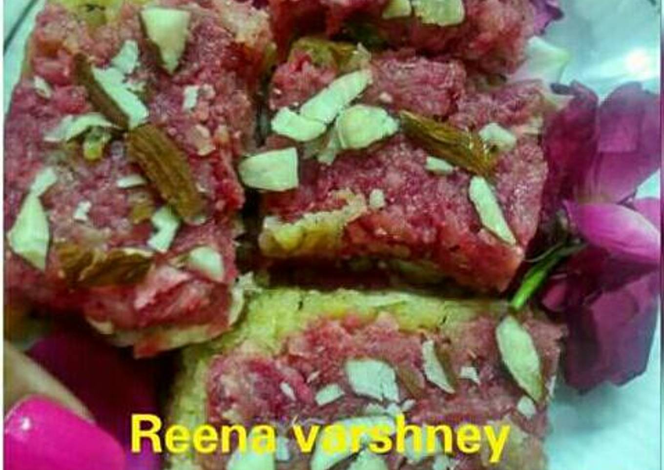 Apple coconut burfi
