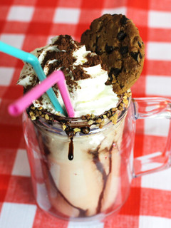 Una foto de Helado y batido cookie dough
