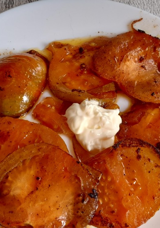 Una foto de Tomates verdes fritos, con mayonesa
