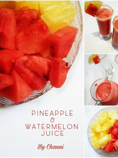 A picture of Melon/pineapple juice.