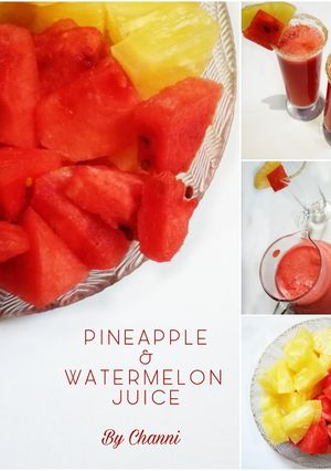 A picture of Melon/pineapple juice.