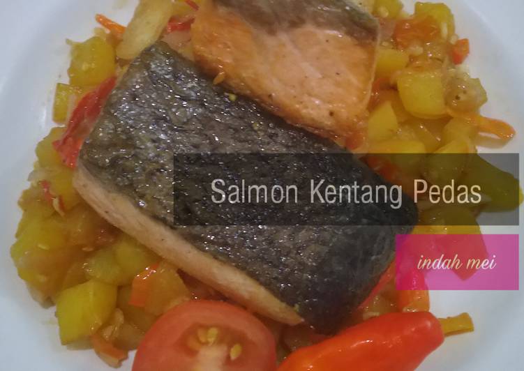 Salmon Kentang Pedas