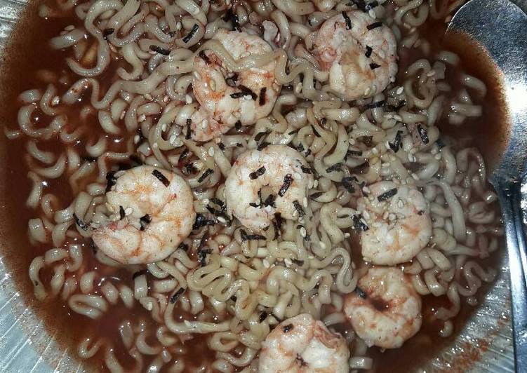 Ramen jepang topping udang