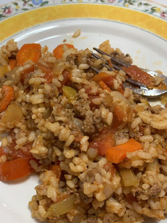 Una foto de Arroz con verduras y salsa de soja