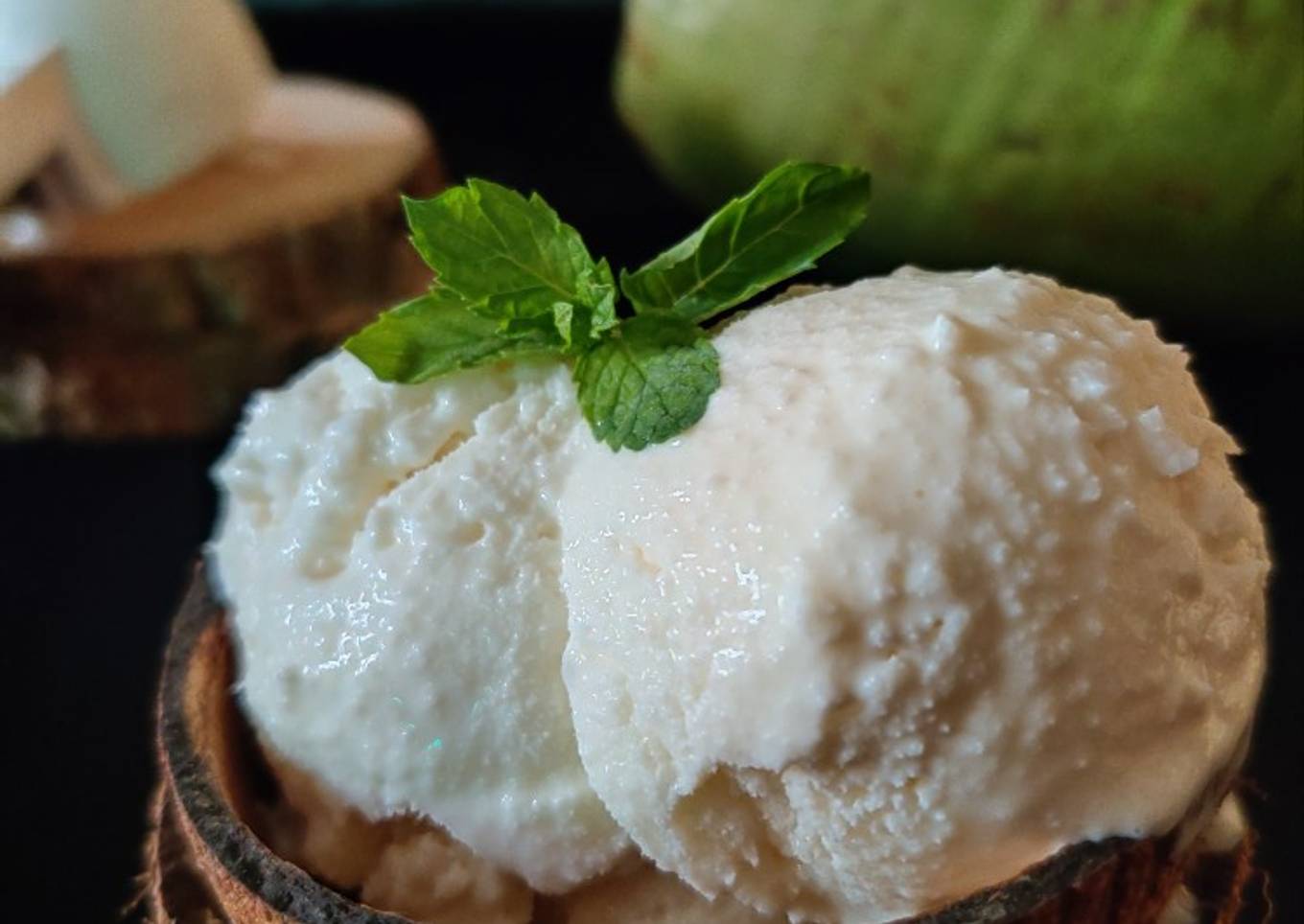 Tender coconut ice cream