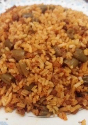 عکسی از دستور لوبیا پلو