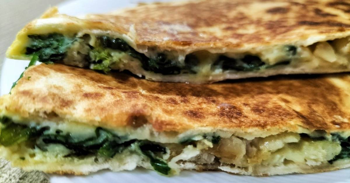 Dúo de tortillas rellenas de espinacas y bacalao Receta de Encar Cookpad