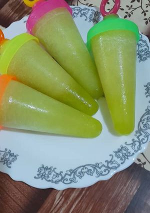 عکسی از دستور بستنی یخی طالبی🍈 با ۳ قلم