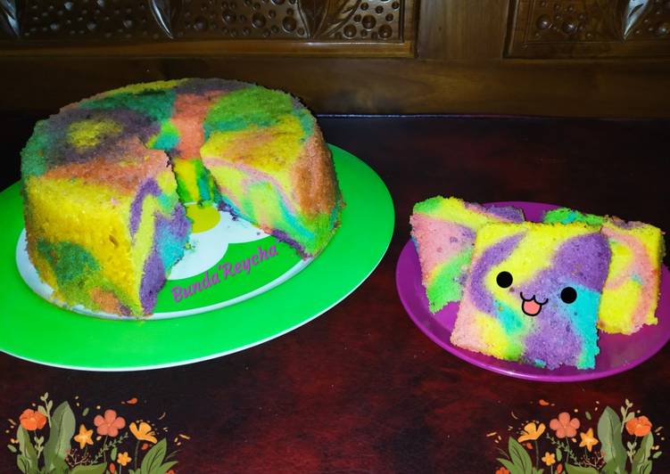 Bumbu Menyiapkan 🍰Rainbow Chiffon cake yang Enak