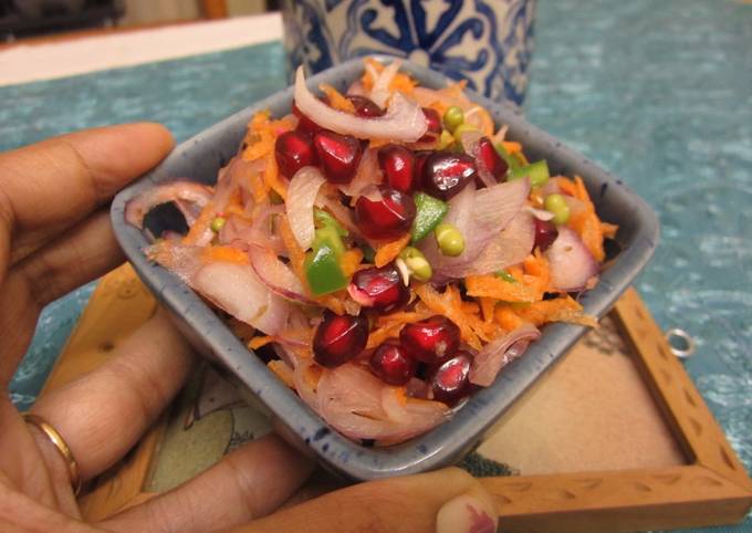 Simple Way to Make Homemade Sprouts and Pomegranate Salad in a Ginger Lemon Dressing