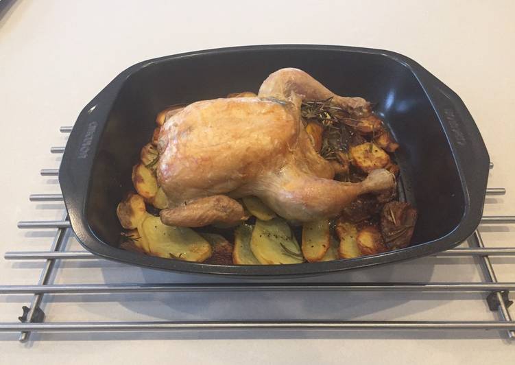 Judy’s roast chicken with crispy potatoes Judy’s roast chicken with crispy potatoes