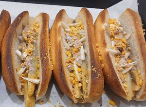 Foto principal de Hot Dog de Espárragos Rellenos de Anchoa en Freidora de Aire