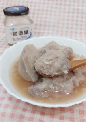 酒釀芋頭甜湯(電鍋版) 的食譜成品照片