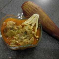 A picture of Jantung pisang kuah kuning.