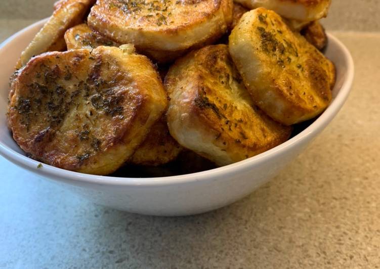 Sliced baked potatoes