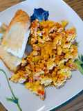 Strapatsada Omelet with Zucchini