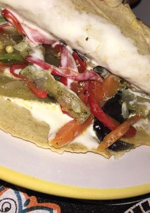 Una foto de Crepes de verduras