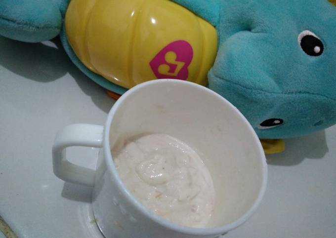 MPASI 6 bulan,bubur salmon