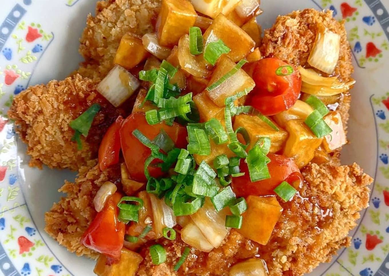 Hainanese Chicken Chop Saus Tiram