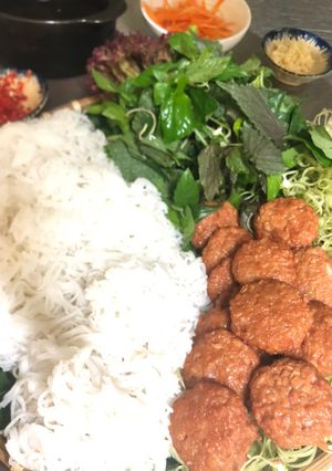 Hình của món Bún chả chay Hà Nội.