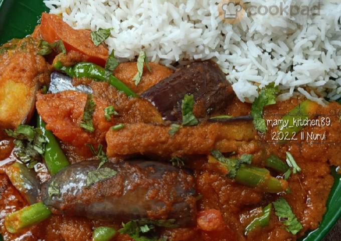 Resipi Kari Terung Masala Tanpa Santan Baigan Curry Masala Oleh Mamy