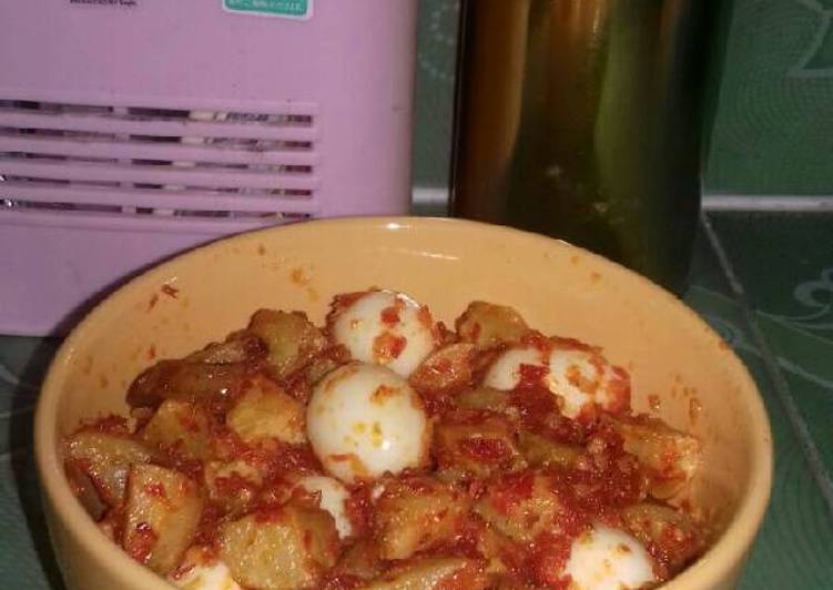 Kentang balado telur puyuh