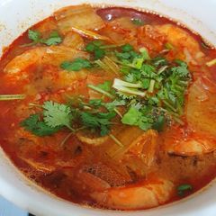 Seafood Tom Yum Soup A picture of Seafood Tom Yum Soup.