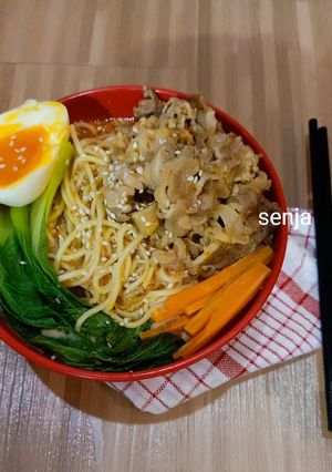 Foto resep Spicy milk ramen ala Senja