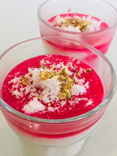 A picture of Mahalabia (Arabian Pudding).