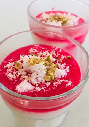 A picture of Mahalabia (Arabian Pudding).