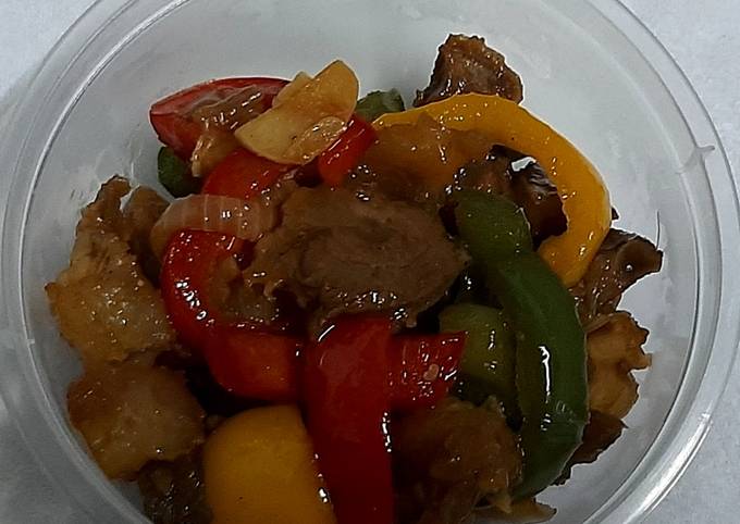 Daging paprika saus teriyaki