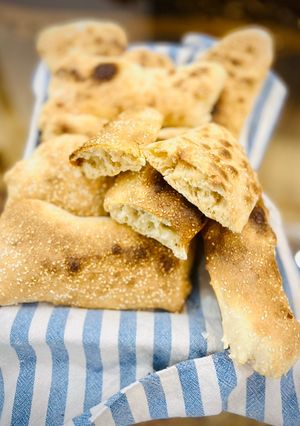 عکسی از دستور نان چاباتا بدون گلوتن با خمیر ترش 🍞