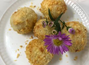 Hình của món Bánh khoai lang chiên xù - nồi Air fryer.