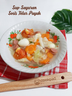 Foto resep Sup Sayuran Sosis Telur Puyuh