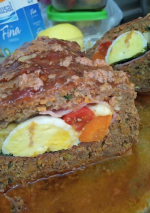 Una foto de Pan de carne relleno 😋