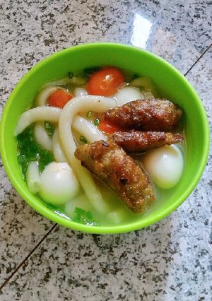 Hình của món Bánh canh cá rô cho bé.