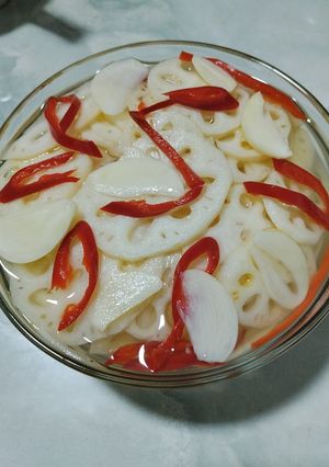 Hình của món Củ sen chua ngọt.