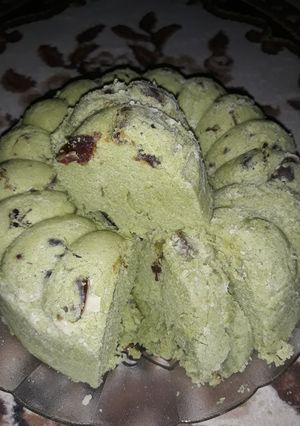 Foto resep Bolu kukus kurma greentea "tanpa mixer"